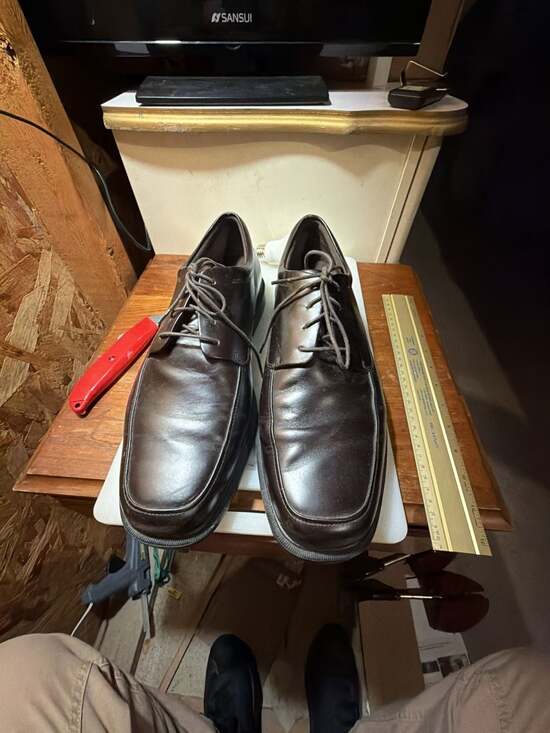 Rockport Hydro-Shield Waterproof Leather Dress Shoes Brown Size 12W main image 5